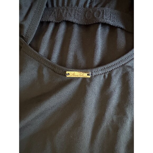 Anne Cole black one piece bathing suit with criss cross strap back sz 12 - Picture 3 of 5